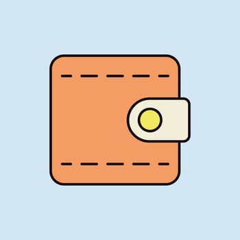 Billfold wallet vector icon. Graph symbol for web site and apps design, logo, app, UI