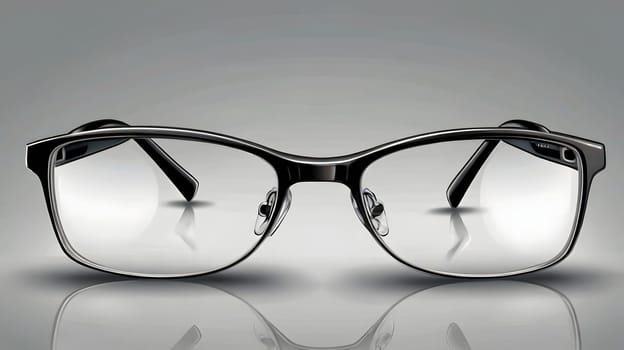 These eyeglasses feature a sleek black frame designed for vision correction, highlighting clear lenses that emphasize their functionality. The minimalist presentation showcases their modern aesthetic, making them suitable for various occasions.
