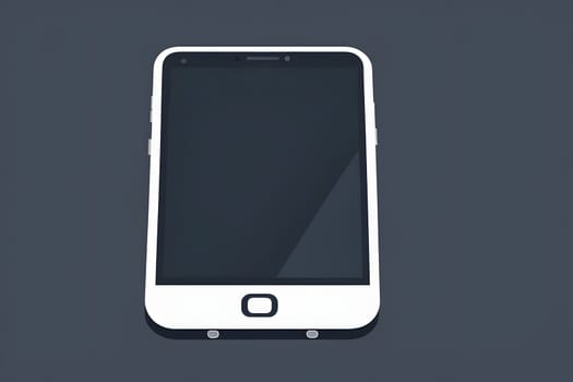 A sleek modern smartphone is displayed prominently against a dark background, emphasizing its minimalist design. The phone features a large black screen without any visible apps or icons, showcasing the clean and simple aesthetic of contemporary mobile technology.