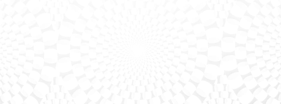 Optical illusion horizontal background. Abstract curves, geometric effect. White.