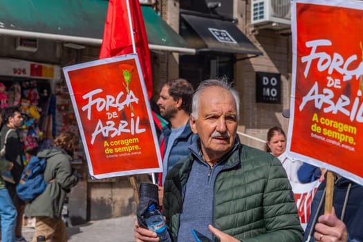Porto, Portugal: May 1, 2024: Celebration and Protest of the May 1in Portugal, Labour Day, in Porto, Portugal