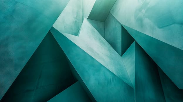 Detail of rough concrete building with abstract geometric patterns with light and shadow of brutalist architecture. AI generated