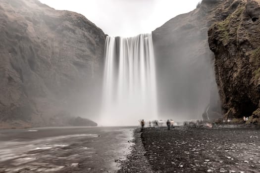 skogafoss waterfall, long exposure shot. Iceland