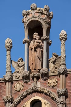 Hospital de Sant Pau in the Eixample district of Barcelona in the Catalonia region of Spain. Dates from 1902 and although no longer a working hospital, it is now one of the cities great landmarks.