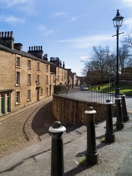 Picturesque street in the city of Lancaster in the northwest of England.