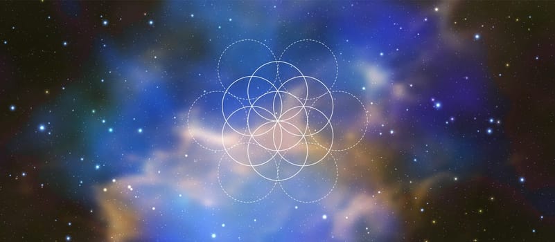 Mystical sacred geometry vector symbol. Spirituality, harmony illustration