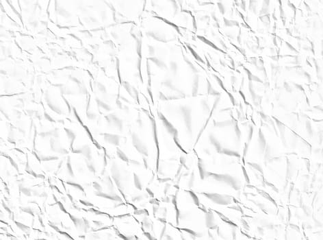 Vector wrinkled white paper texture. Realistic