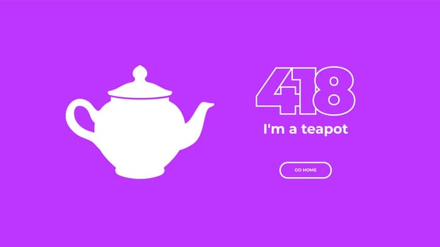 418 I'm a teapot error. Vector layout web