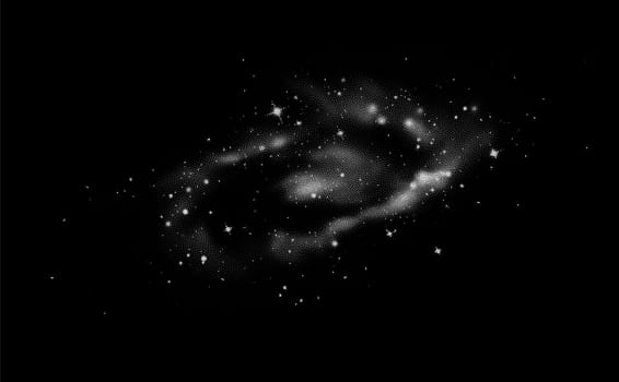 Galaxy vector background black and white