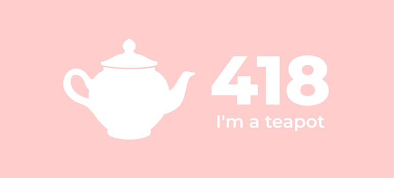 418 I'm a teapot error. Vector layout web