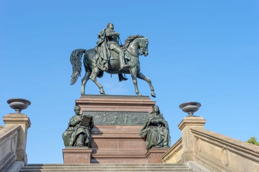 Equestrian statue of Friedrich Wilhelm IV in front of the Alte Nationalgalerie in Berlin