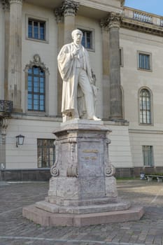 Monument to Herrmann von Helmholtz in front of the Humboldt University in Berlin, Germany