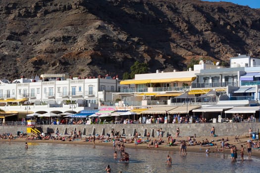 CRAN CANARIA, PUERTO DE MOGAN- NOVEMBER 15, 2019: Puerto de Mogan town on the coast of Gran Canaria island, Spain