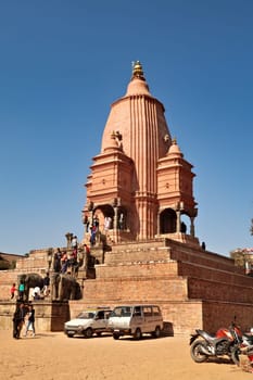 The Shilu, Silu Mahadeva, Mahadev Temple at the Bhaktapur Durbar Square, Bhaktapur, Nepal 2022