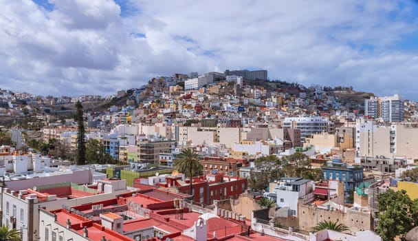 Gran Canaria, Spain: March 21, 2024: View on Las Palmas, capital of Gran Canaria, Canary Islands, Spain