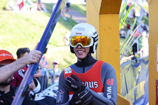 Luca Roth (SV Messstetten) at the FIS Cup Summer Ski Jumping Hinterzarten 2024