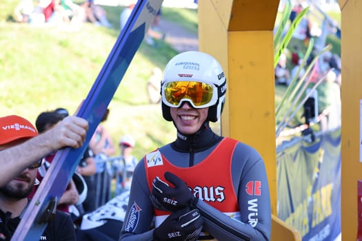 Luca Roth (SV Messstetten) at the FIS Cup Summer Ski Jumping Hinterzarten 2024