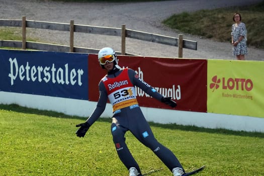 Luca Roth (SV Messstetten) at the FIS Cup Summer Ski Jumping Hinterzarten 2024