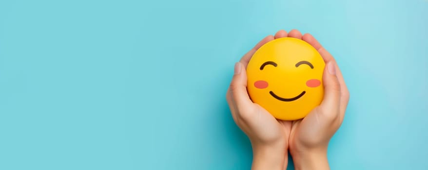 Happy smiling face, love and emotion, mental health concept, positive thinking mind and attitude, support and self esteem