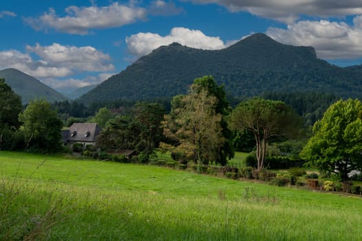 a mountain landscape, French Pyrenees, near Lourdes