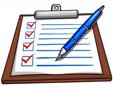 White paper on a classic clipboard. Concept of creativity, organization and productivity.