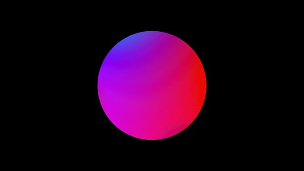 Multicolored flat sphere. Computer generated 3d render