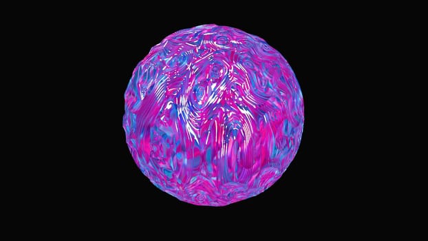 Colorful glass sphere. Computer generated 3d render
