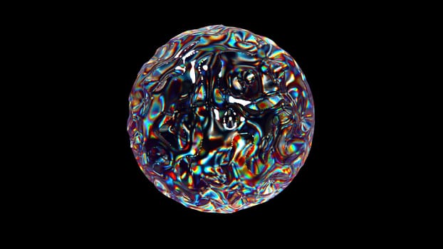 Colorful glass sphere. Computer generated 3d render