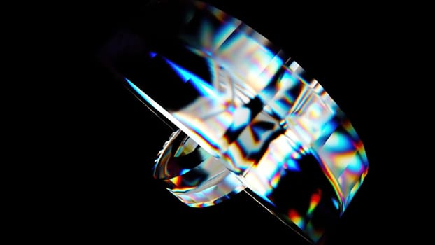 Glass circle element. Computer generated 3d render