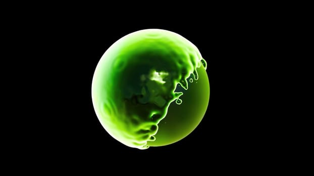 Sphere with coating effect. Computer generated 3d render