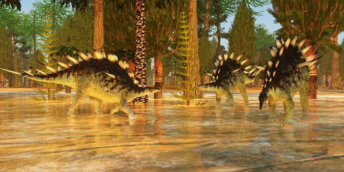 Kentrosaurus was a herbivorous dinosaur that lived in the Late Jurassic Period of Tanzania.