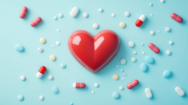 Heart attack, Myocarditis disease, inflammation of the muscle, thrombosis and cardiac stress, frequency of the heartbeat and medical pills
