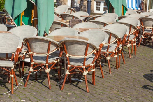 Chairs and tables for a café, gastronomy, Germany
