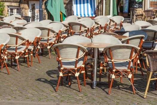 Chairs and tables for a café, gastronomy, Germany