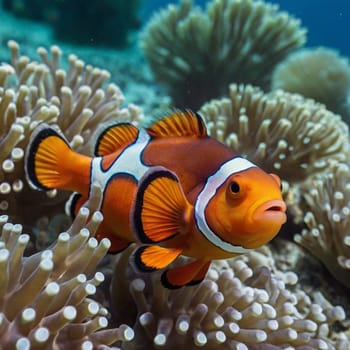 A cool Clownfish in the Ocean