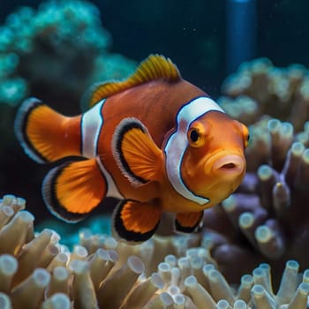 A cool Clownfish in the Ocean