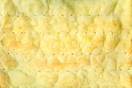 Cake layers isolated. Cake making. The texture of the cake for making Napoleon cake from puff pastry and custard. Culinary background for posters and advertising with space for text