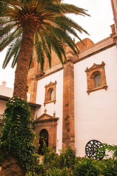 Gran Canaria, Spain, Canary Islands, Las Palmas - Jul 22, 2024. View of the inner courtyard of the Cathedral of Santa Ana in La Vegueta, the oldest historic district of Las Palmas.