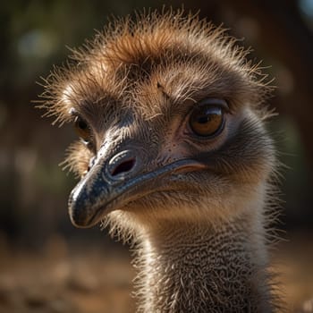 The Wildlife Ostrich Bird in Africa