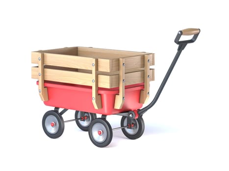Toy mini wagon 3D rendering illustration isolated on white background