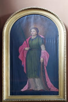 Saint Catherine, altarpiece in the church of Saint Catherine of Alexandria in Novalja, Croatia