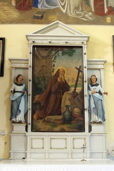 Altar of Saint Anthony the Great in the Church of the Assumption of the Virgin Mary in Novigrad na Dobri, Croatia