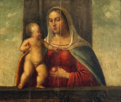 Santa Croce: Virgin and Child, Abbot's treasury in the Saint Mark Church in Korcula, Korcula island, Croatia