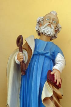 Saint Peter, statue in the Saint Nicholas Church in Bistra, Croatia