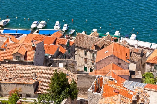 Old Stone Buildings of Sibenik, Croatia. Horizontal shot