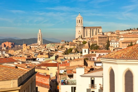 Gerona, Spain view. Horizontal Day shot