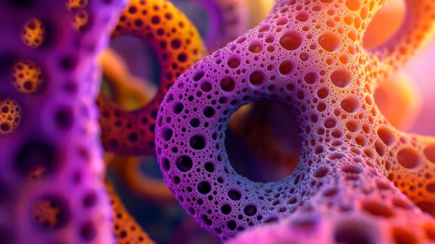 Abstract  medical science particles background. Abstract biological mutation or microscopic virus concept. Biology, Chemistry, Virology. AI generated