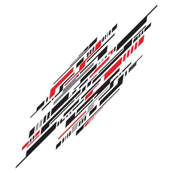 Sports stripes, car stickers black color. Racing decals