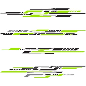 Sports stripes, car stickers black color. Racing decals