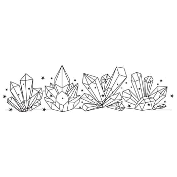 Crystal silhouette icons Sign kit of gemstone. Mineral pictogram collection includes emerald